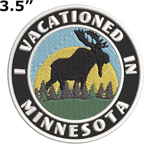 Miniatura 10 de I Vacationed in Minnesota - Parches decorativos bordados de 3.5 pulgadas, para planchar o coser, recuerdos de vacaciones, viajes, aventura, tema
