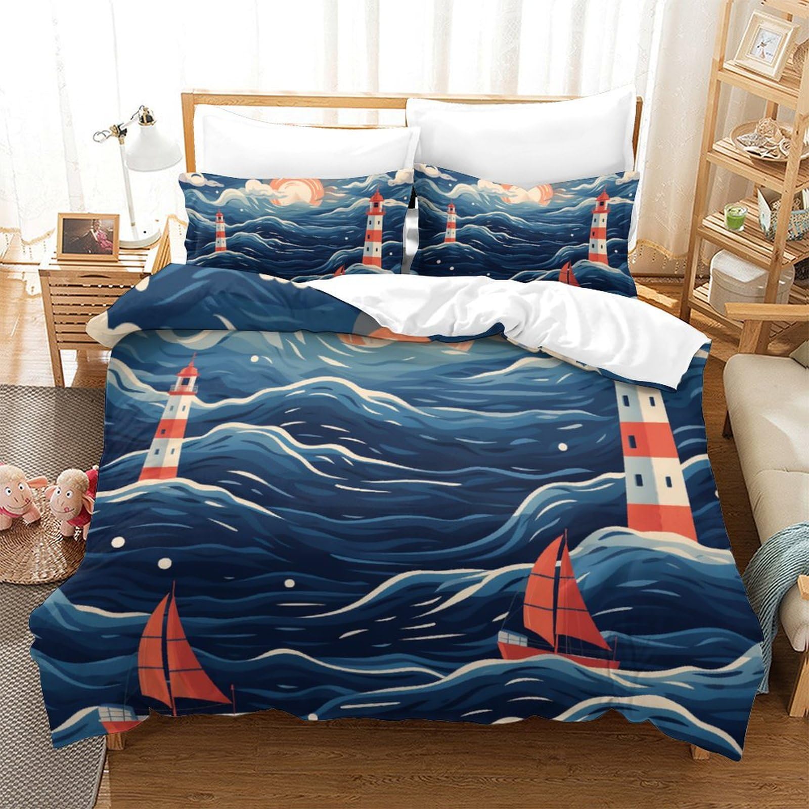 Housse de couette 260x220cm zip pour éviter que la couette glisse lit adulte et enfant