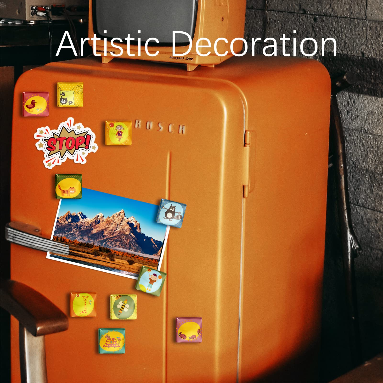 Magneti Per Frigorifero 12 Pezzi - Design 3D In Vetro, Modelli Fiori, Per Decorazione Casa/Ufficio - Foto 10