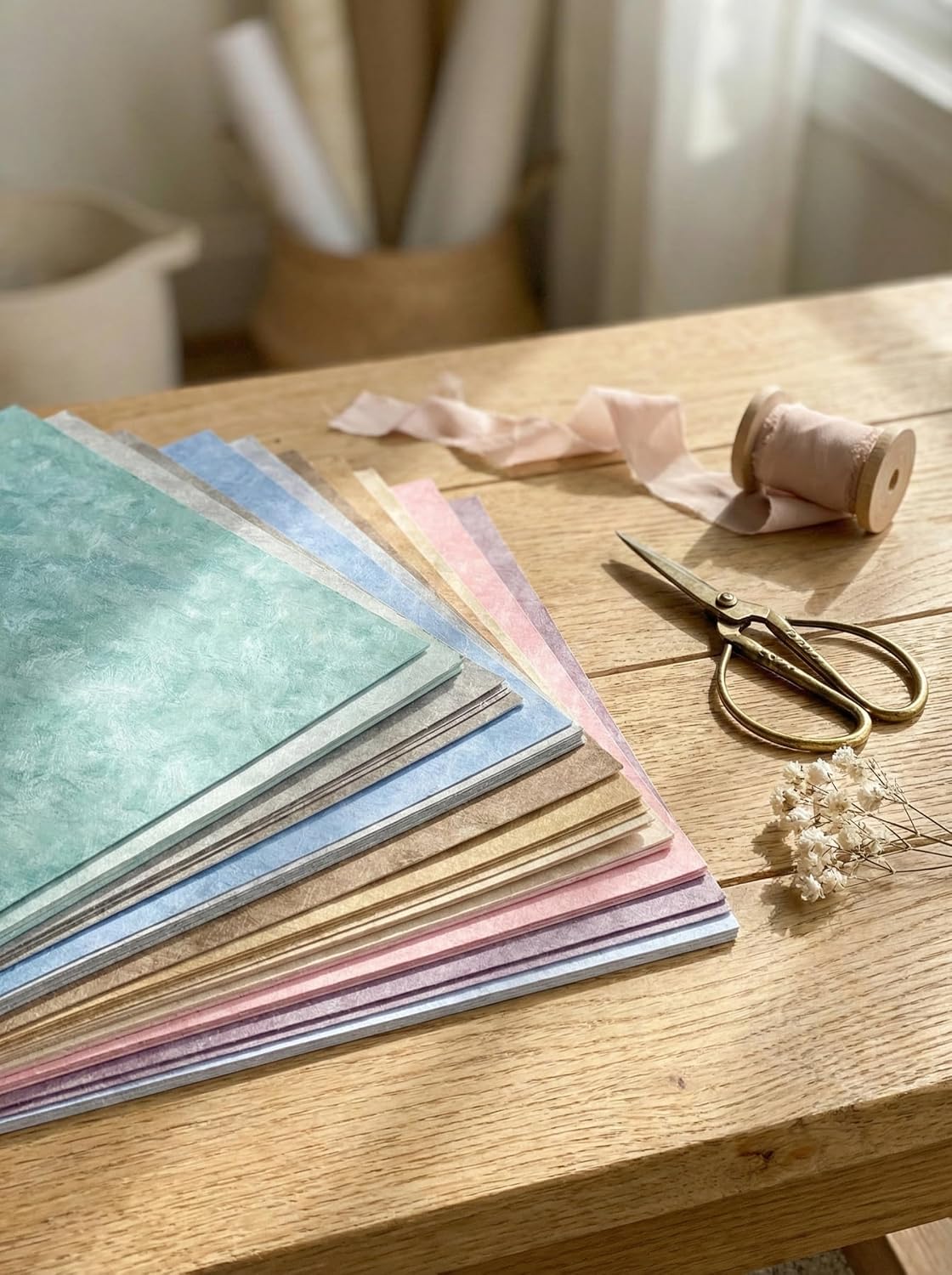 12x12 Scrapbook Paper Pad "Soft Romantic" – 24 Sheets Double-Sided with Faux 160gsm Aesthetic Patterned Papers in Muted Pink, Lavender & Sage. Acid-Free for Wedding, Baby Girl Album & Paper Flowers