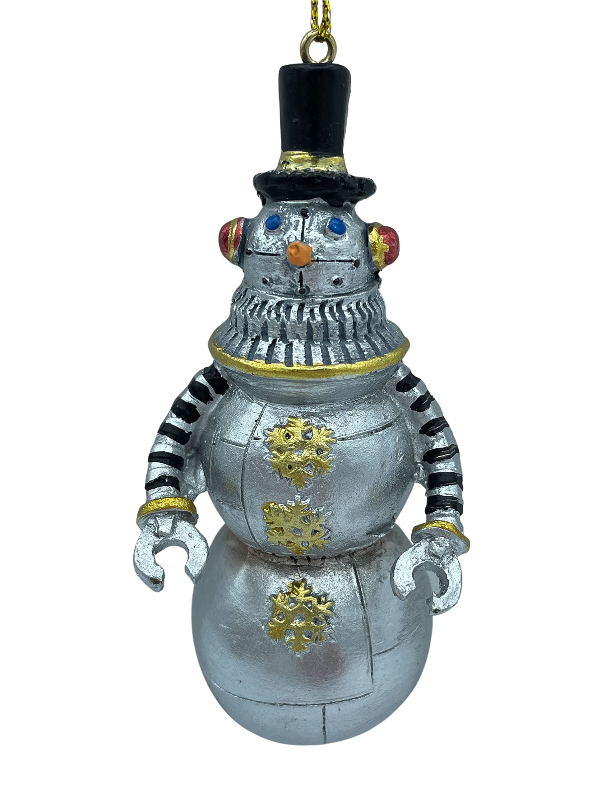 Retro Robot Snowman Christmas Tree Ornament for Kids