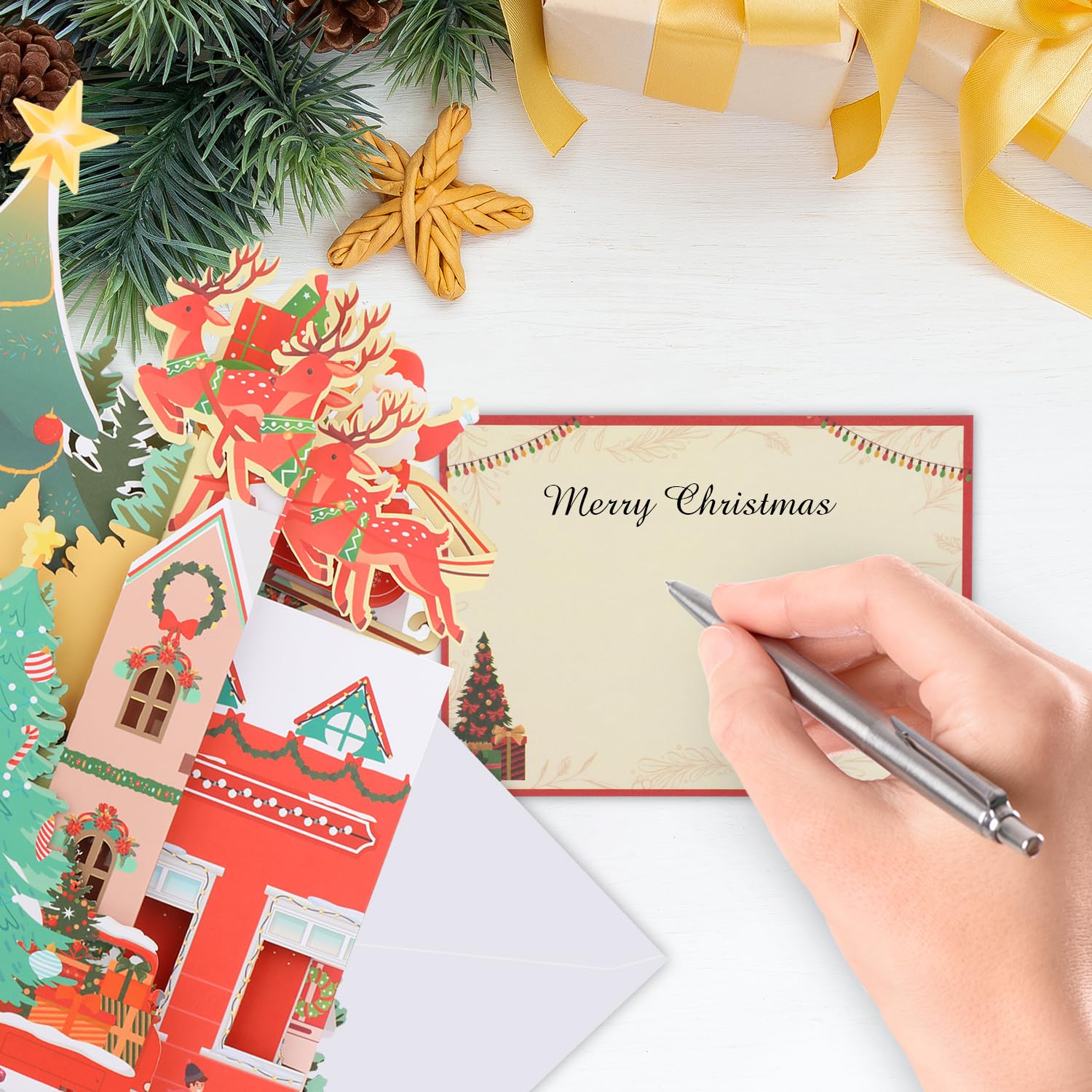 Amazon.com : JOYJOM 3D Pop Up Christmas Cards, Musical
