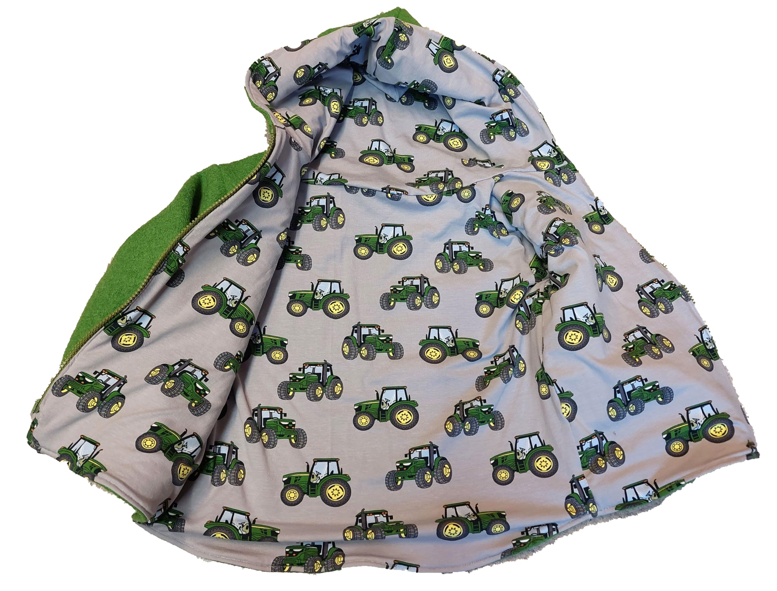 Wollwalkjacke Jacke Zipfeljacke Wendejacke Kapuze Baby Kinder Wollwalkjacke Traktor