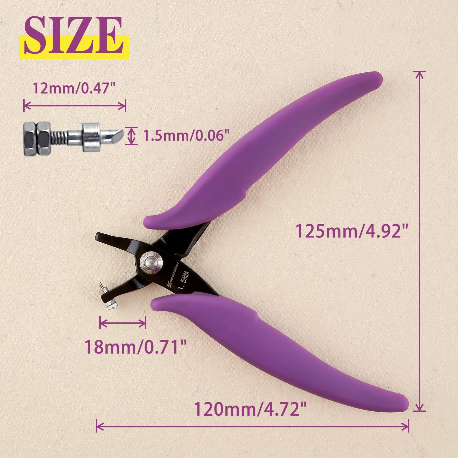 SPEEDWOX Metal Hole Punch Pliers - 1.5mm -6