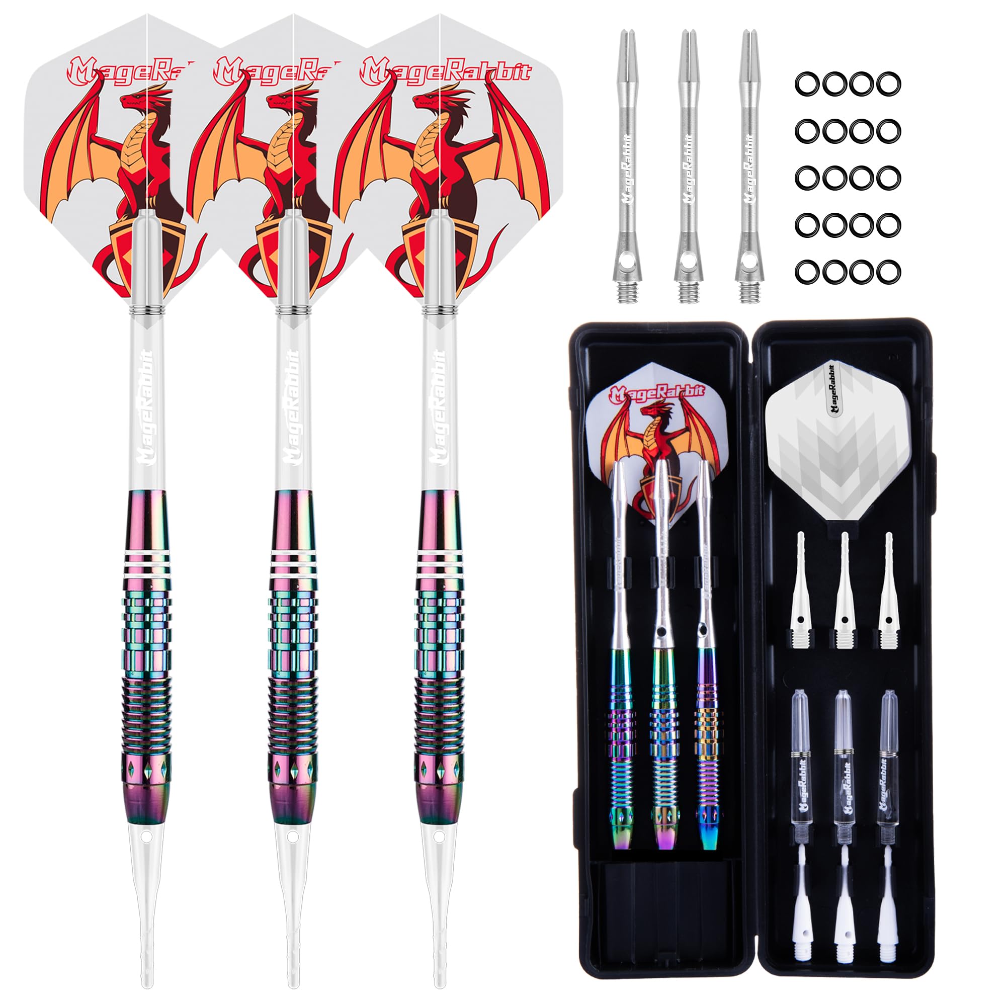3 pièces de fléchettes souples | Fléchettes souples pour cibles électroniques | Ensemble de fléchettes professionnel avec pointes en plastique | Compatible avec toutes les cibles E-Dart