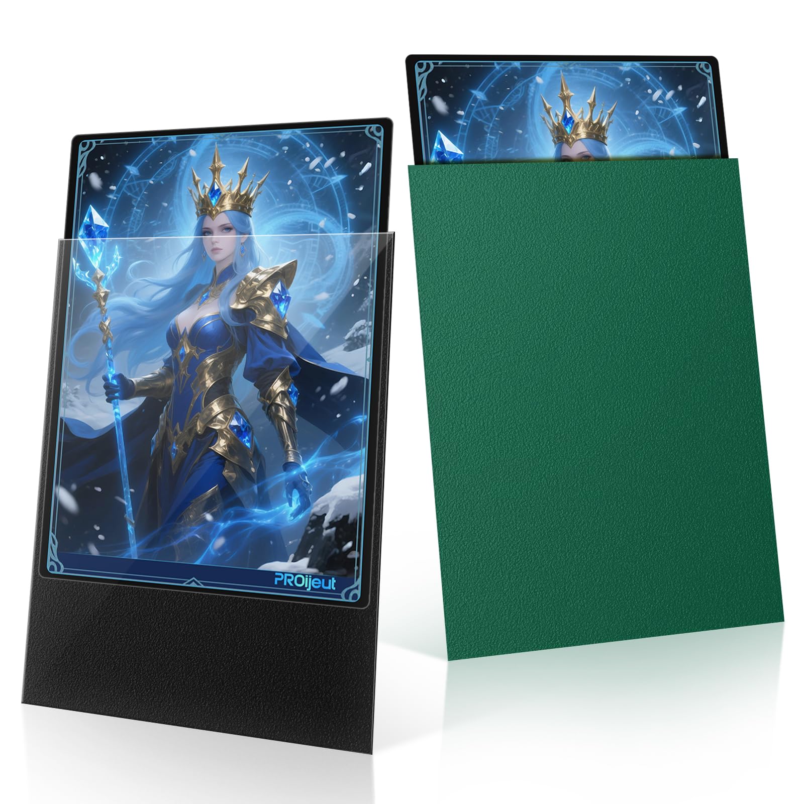 Amazon.com: 200 Pack Card Sleeves, Matte Dual Trading Card Sleeves with  Opaque Back & Smooth Shuffle, Tear Resistant Card Protectors for MTG, TCG  and Game Cards (Metallic Green) : Toys & Games