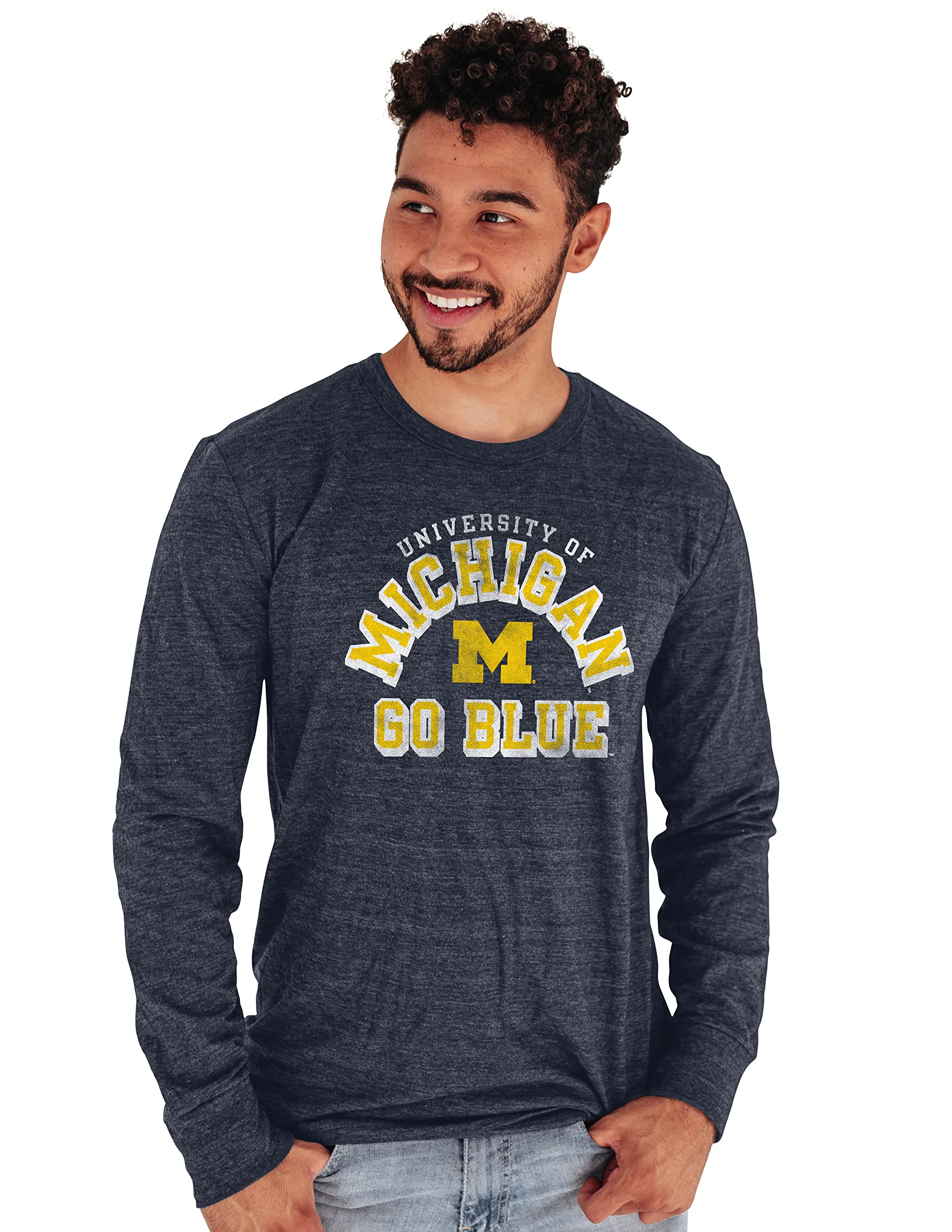 Blue 84 NCAA Mens Long Sleeve T Shirt Tri-Blend