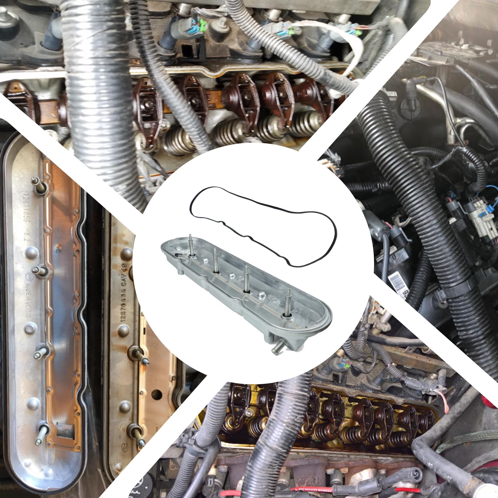 Left Driver Side Engine Valve Cover 12570427 - Aluminum, For Cadillac Chevy GMC Pontiac-752589