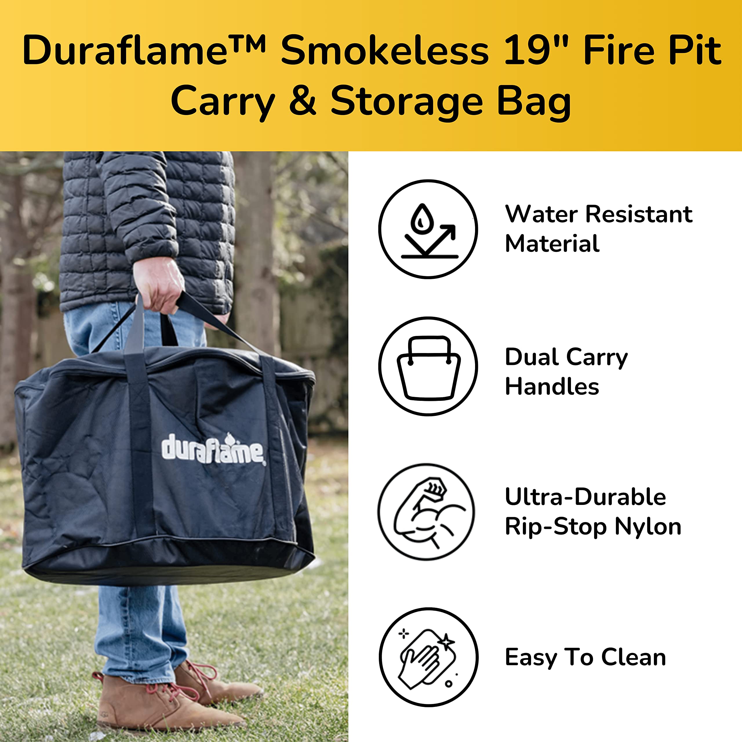 Duraflame™ Smokeless Firepit 19 Carry u0026 Storage Bag : Amazon.ca: Patio,  Lawn u0026 Garden
