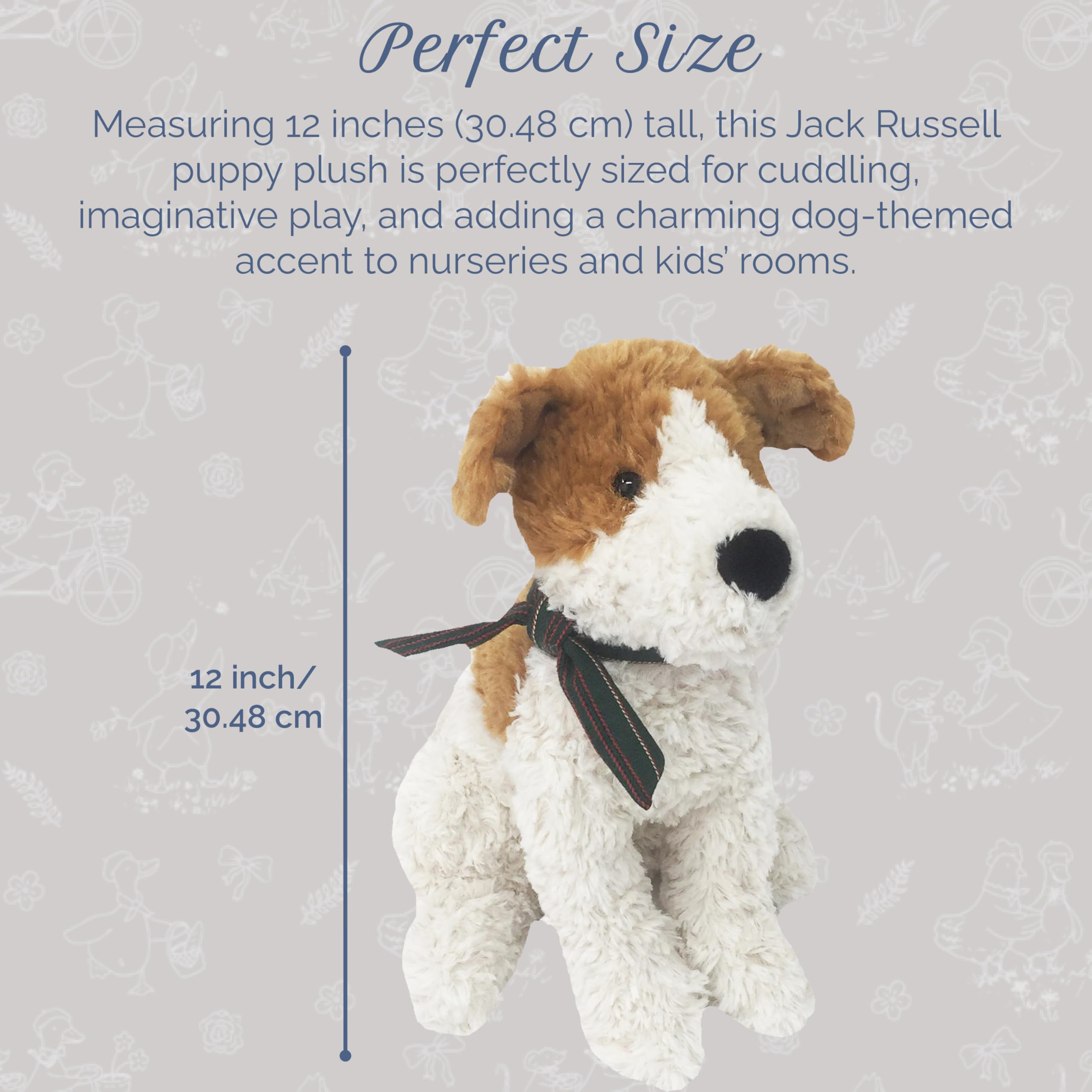 Amazon.com: MON AMI Jacques The Jack Russell Plush Dog | 12 Inch