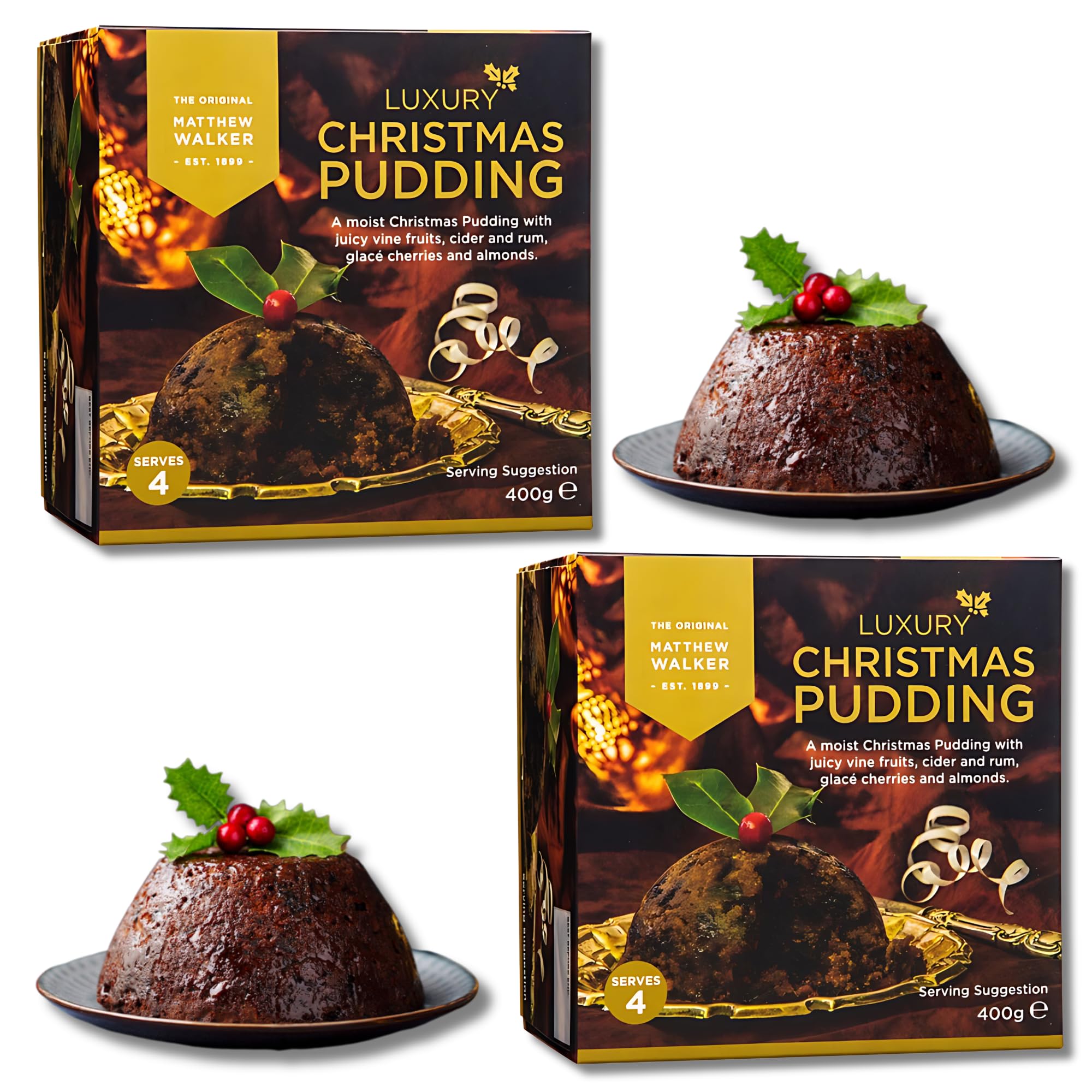 Pudding Bundle With Matthew Walker Luxury Christmas Pudding 400g (2 Pack)