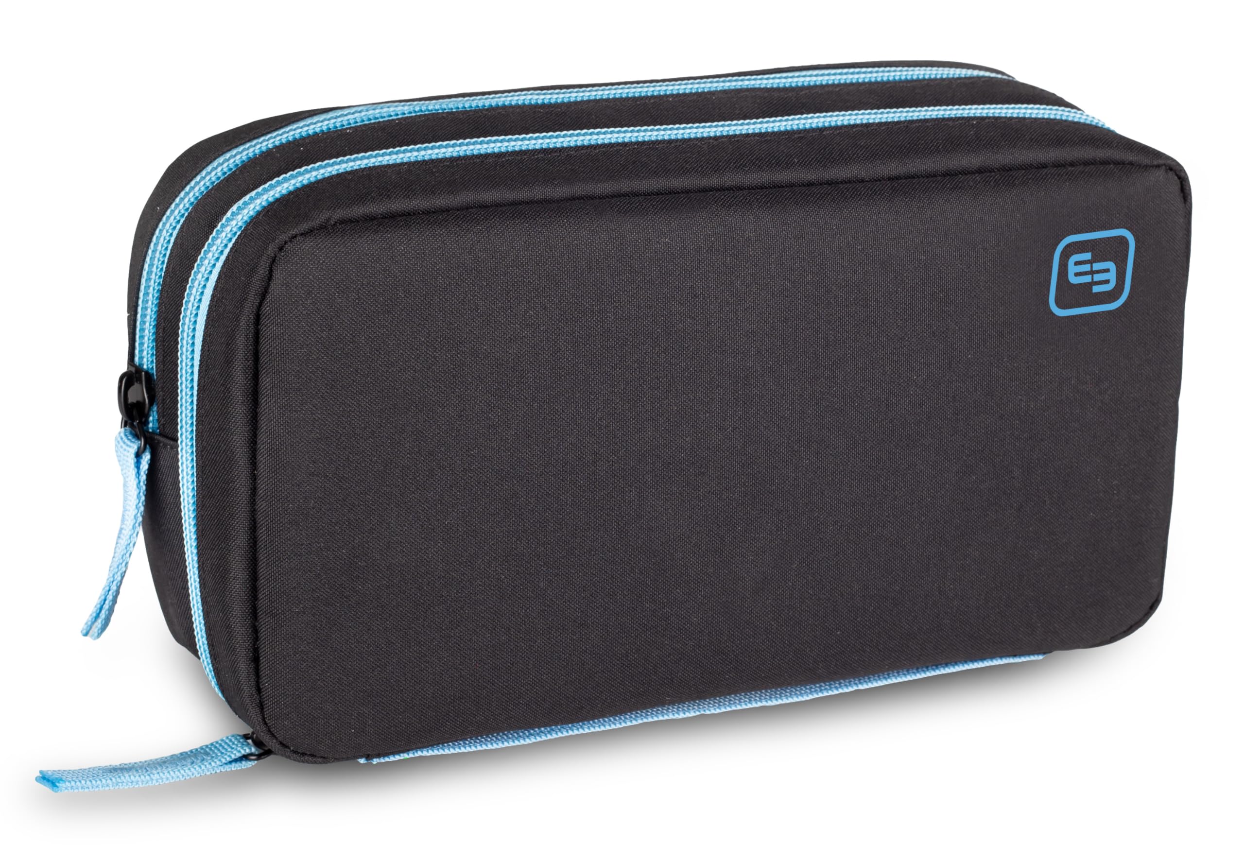 ELITE BAGS - DIABETIC'S XL torba dla cukrzyków | różne warianty kolorystyczne | dużo miejsca do przechowywania | do codziennego użytku | termoizolacyjna | pasek na rękę, czarny i niebieski #, 22 x 12