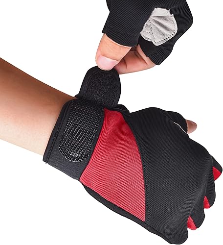 Miniatura 3 de ChinFun Guantes de vela unisex acolchados con palma sin dedos, guantes de kayak, perfectos para remo, canoa para hombres, mujeres y jóvenes