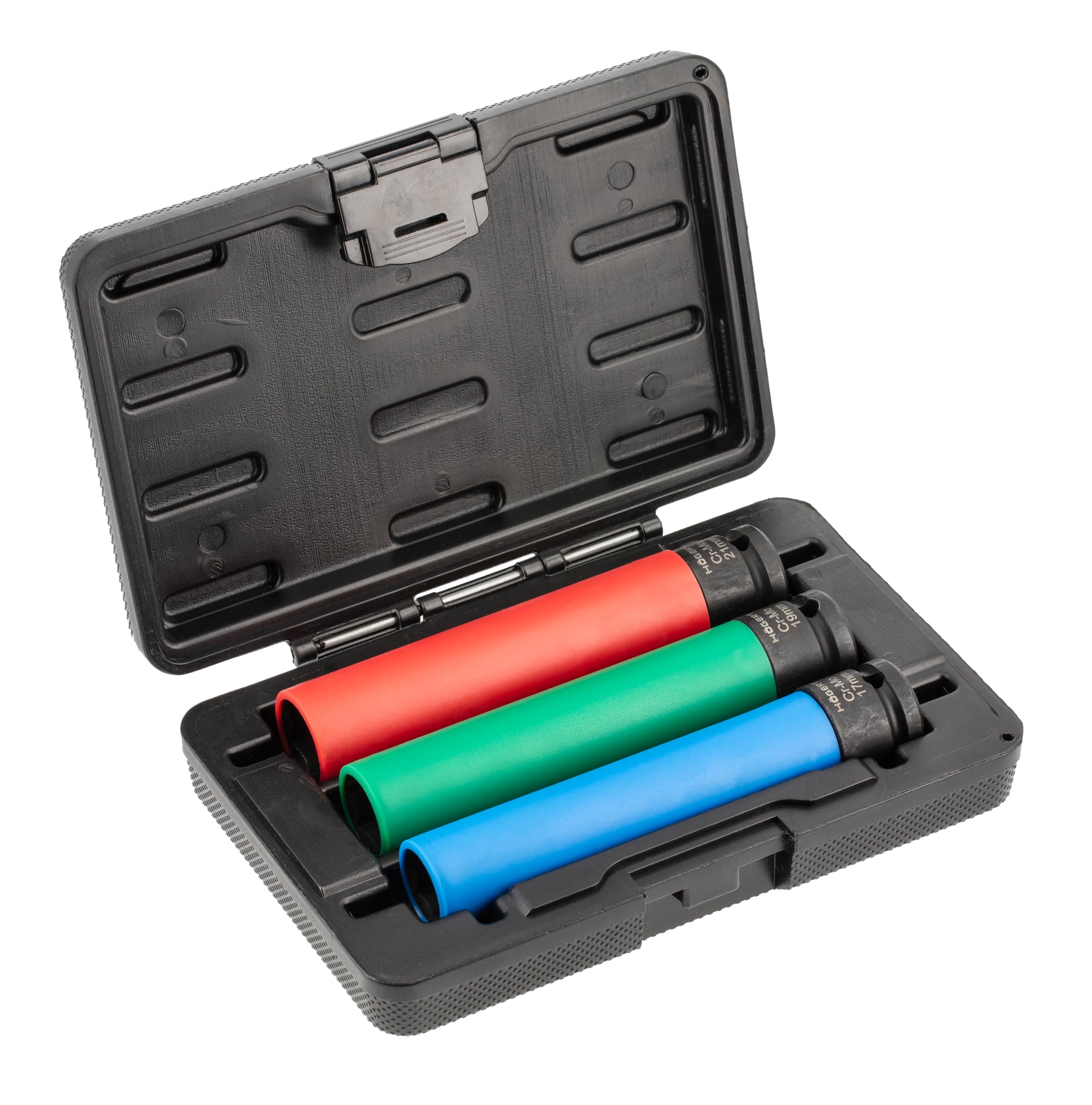 ‎Högert Technik, set di punte lunghe 1-2" per ruote in lega leggera, 17 mm, 19 mm, 21 mm