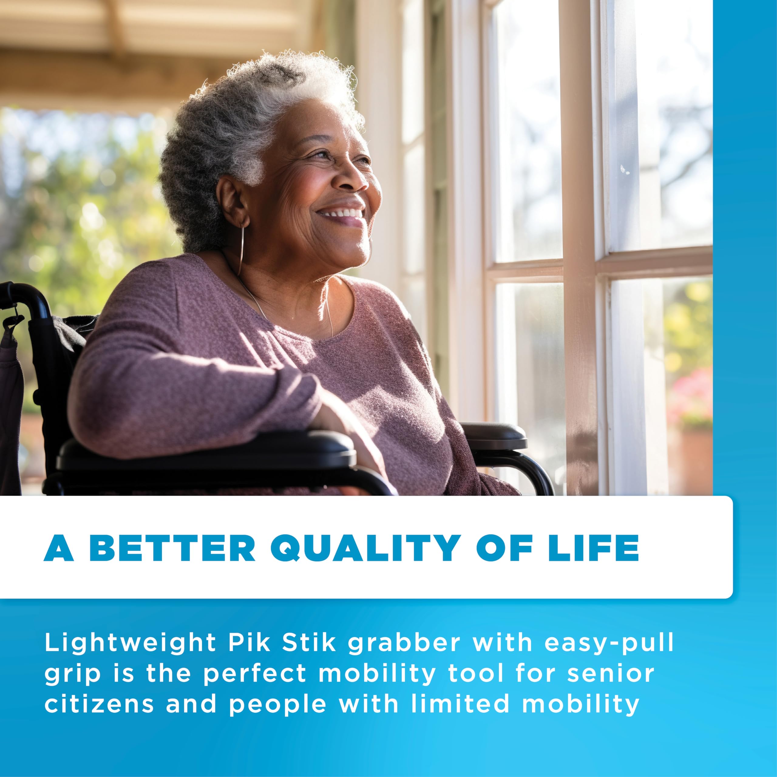 Herramienta de agarre plegable negra de 36 pulgadas para personas mayores, agarre azul con imanes, artículos de recuperación de cirugía perfectos y ayudas de movilidad para ancianos