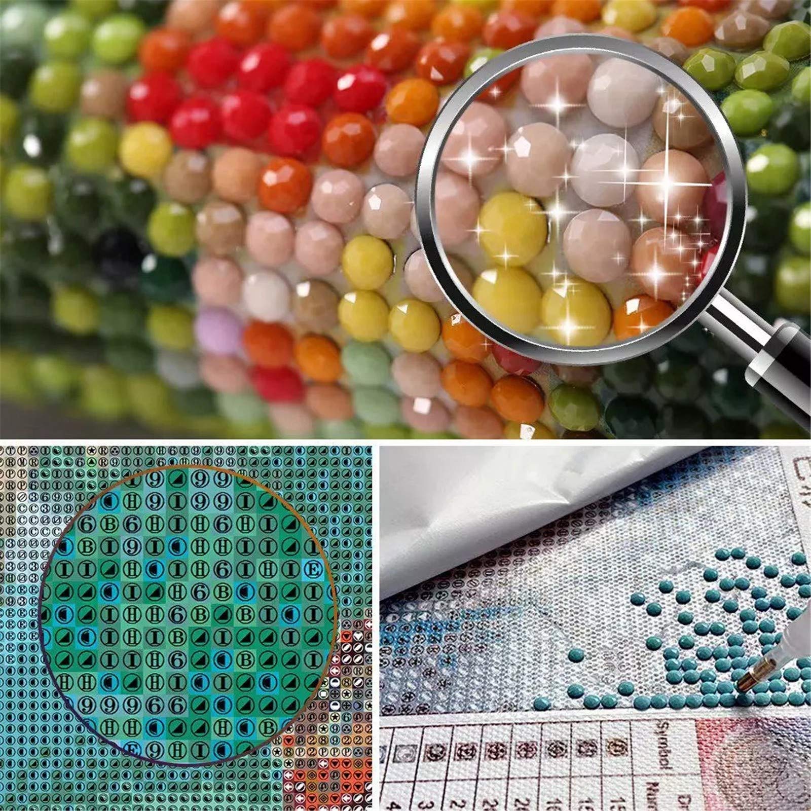 DIY 5D Diamante Pintura Bordado Kits Completo Cerezo Large Size Mosaico Diamond Painting Adultos/Niños Rhinestone Punto de Cruz Diamante Arte Artesanía Casa Decor de La Pared -Round Drill,20x60inch