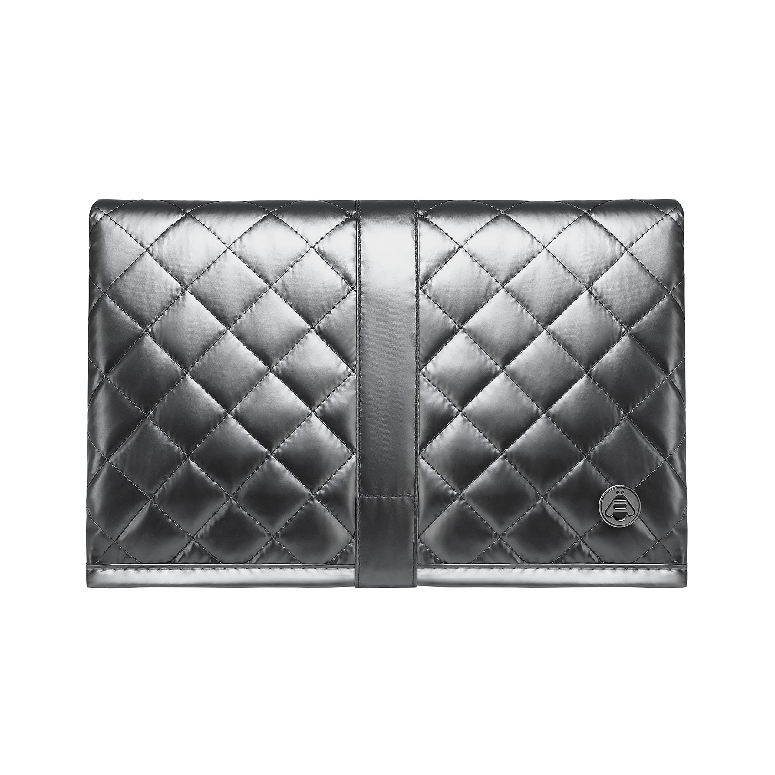 HUMBLE-BEEDiaper Changing Clutch Changing Pad Changing Kit Chic Design Quilted Waterproof Premium Quality (Gunmetal)