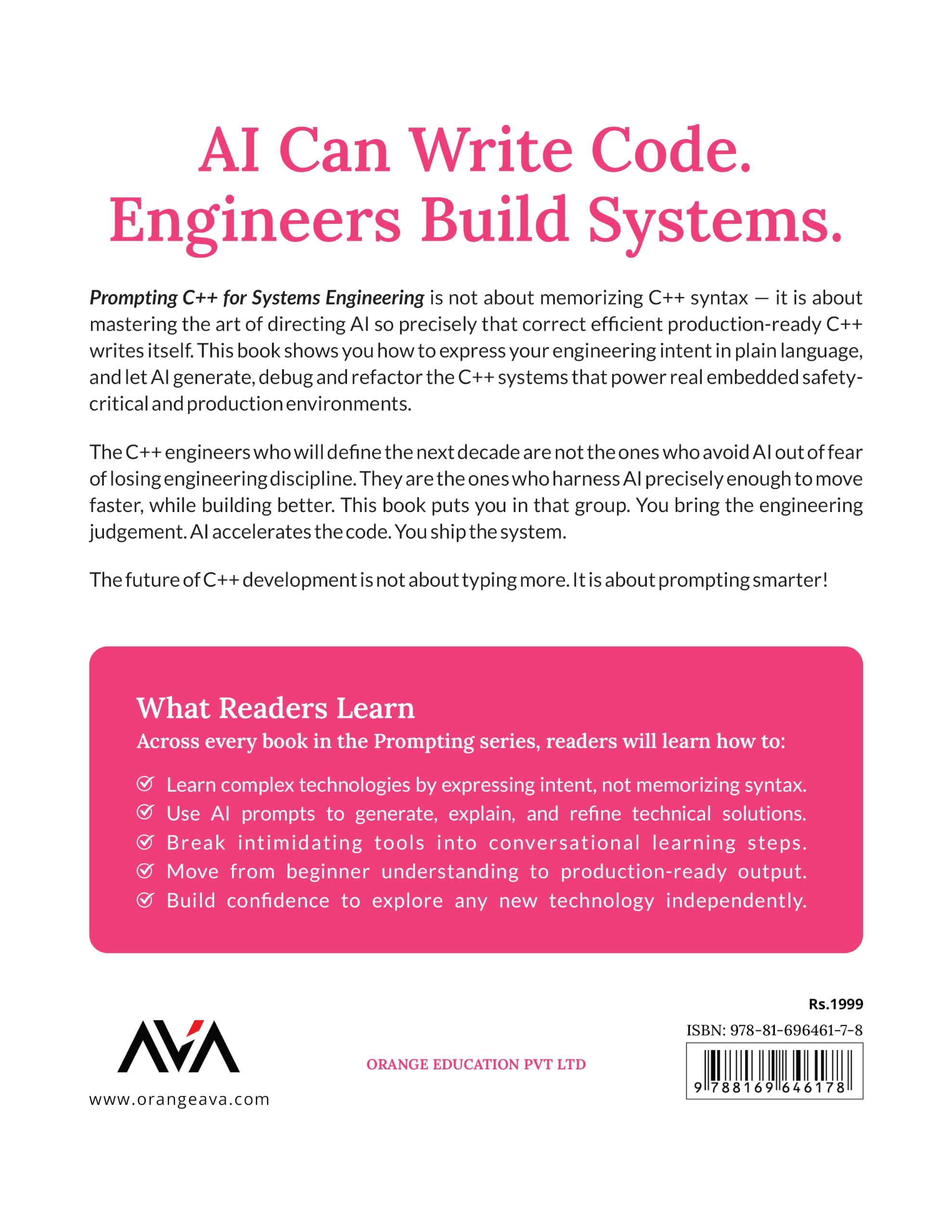 Prompting C++ for Systems Engineering: Build Modern C++ Applications, Multithreaded Systems, STL-Based Solutions, and Production Software Faster with AI Prompt Engineering (English Edition)