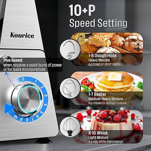 Miniatura 4 de Mezclador eléctrico de cocina de 6.5qt negro