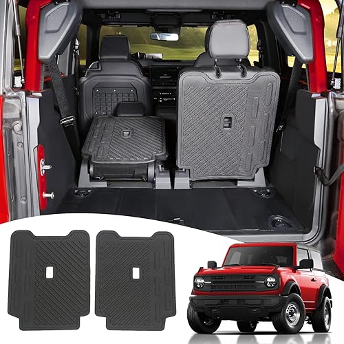 Mabett Funda de asiento trasero Protector de respaldo para Ford Bronco Accesorios 2021 2022 2023 2024 2 2 puertas, alfombrillas de asiento trasero