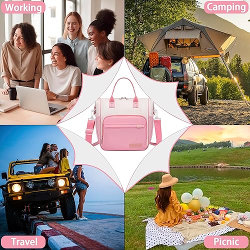 Miniatura 6 de Lonchera estética para mujeres, bolsa de almuerzo aislada para mujeres jóvenes, bolsa de almuerzo universitaria, accesorios escolares