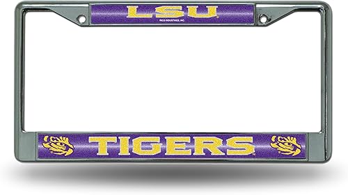 Miniatura 100 de Rico Industries NCAA 12 x 6 pulgadas, accesorio de automóvil cromado plateado brillante para automóvil/camión/SUV