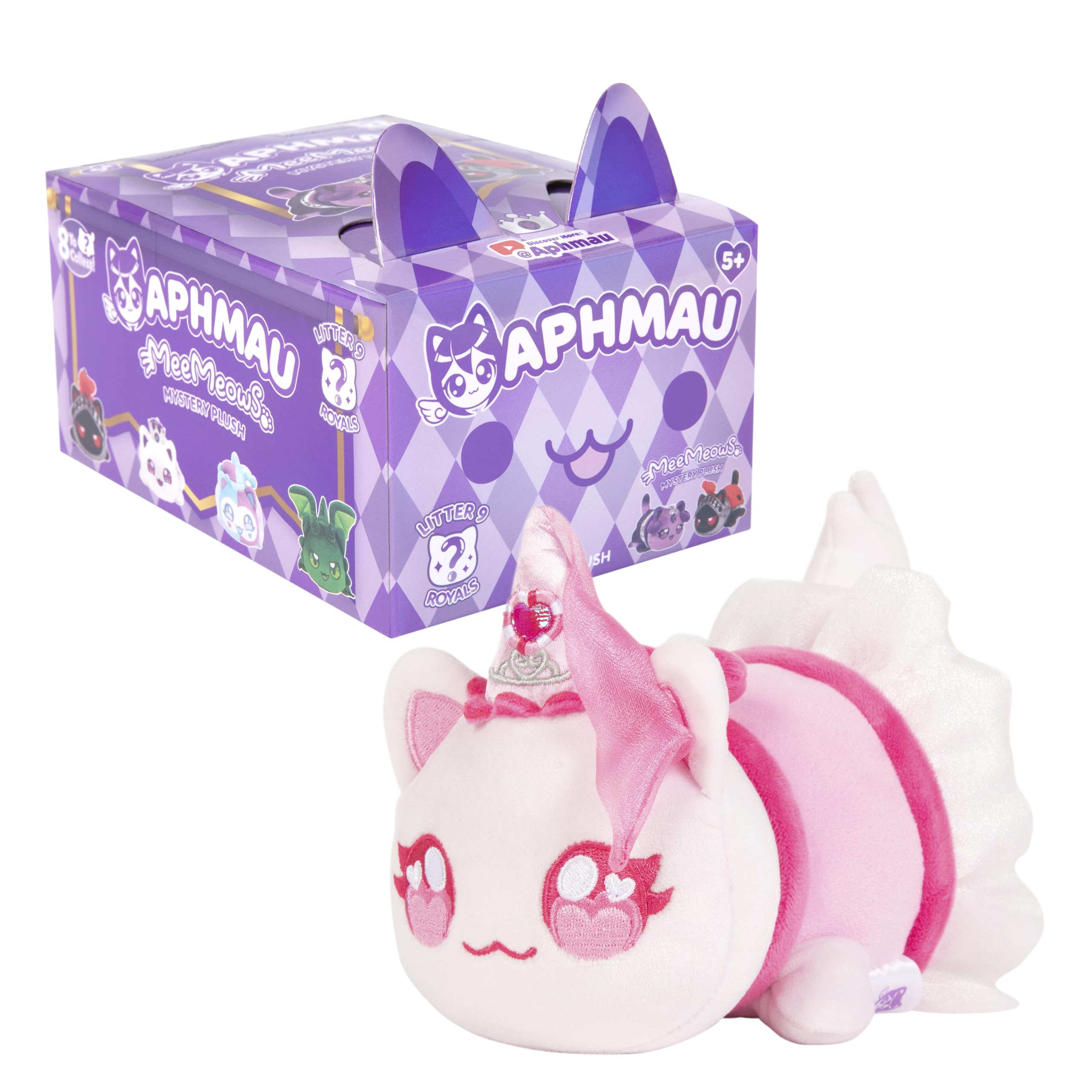 Aphmau MeeMeows Mystery Plush Royals Litter 9 Kolekcjonerskie miękkie zabawki Kolekcja Royals YouTube zabawki 8 do kolekcjonowania