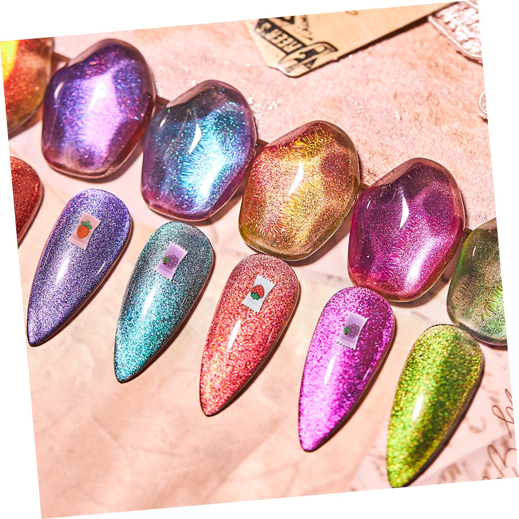 HAPINARY 40pcs Cartoon Sweets Nail Charms Diy Nail Decorations Vibrant Colors Comfortable for Professional Use