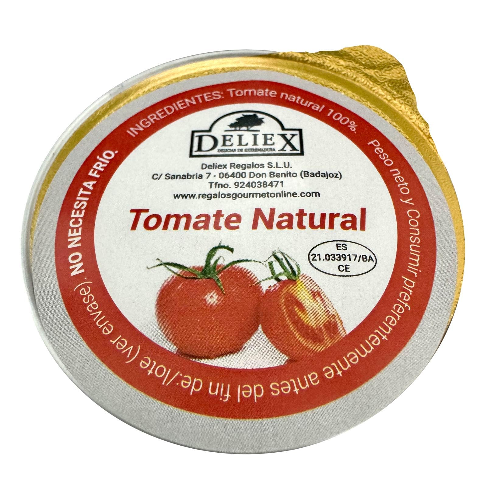 Deliex - Monodosis de 25 gr de Tomate Natural Rallado - 135 porciones x 25 gr - Especial Hosteleria - Totalmente Natural (135, Tomate Natural Rallado)