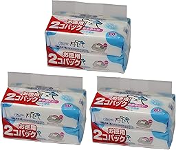 クリーンワン 流せるウェットティッシュ ペット用 ノンアルコール せっけんの香り (80枚×2P)×3個 (まとめ買い)