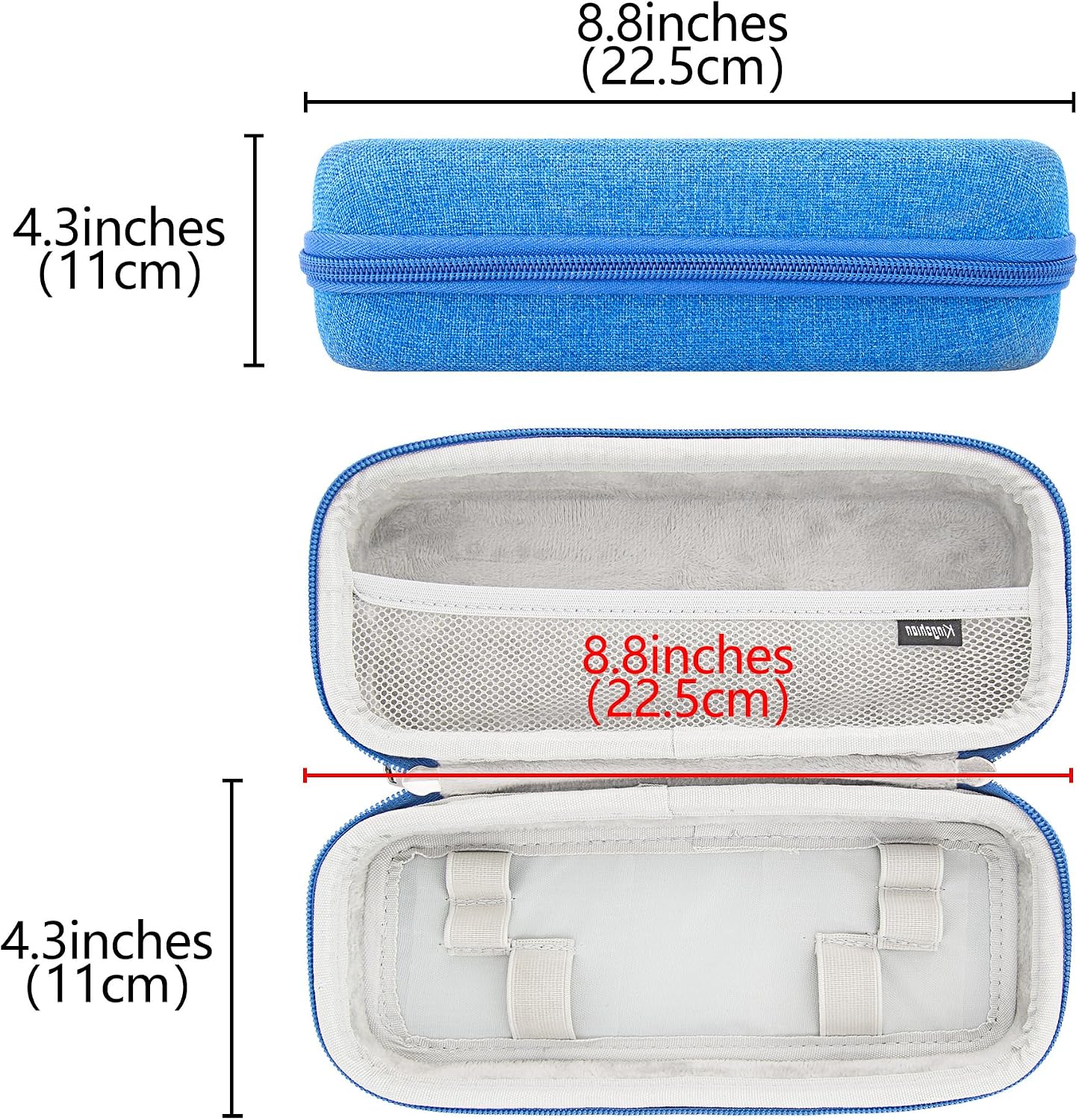 Toothbrush Travel Case Compatible with Oral-B Pro 1000, 2000, 3000, 3500, 1500/ for Philips Sonicare ProtectiveClean 4100 5100 Electric Toothbrush with Mesh Pocket for Accessories, Blue