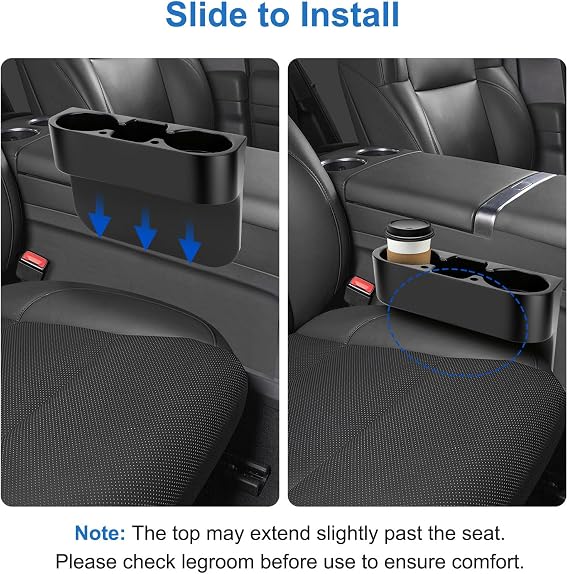 EEEKit Extra Cup Holder for Car: Seat Wedge Car Cup Holder Organizer
