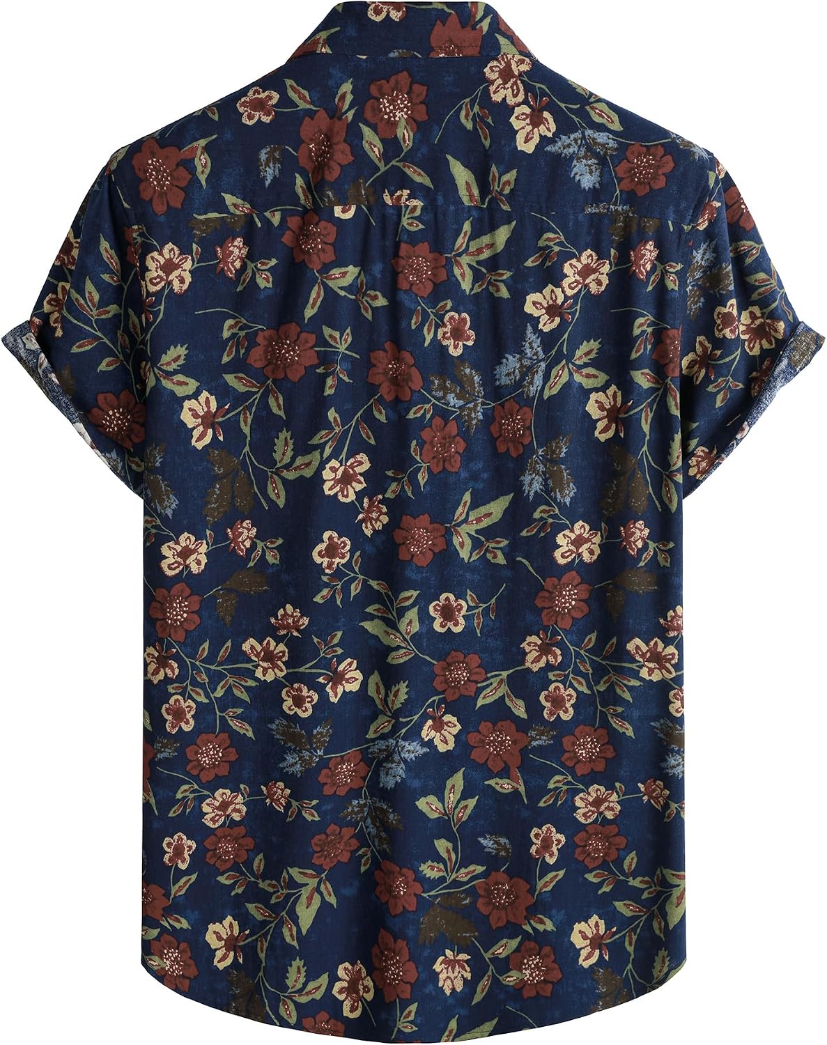 LucMatton Men's Hawaiian Floral Short Sleeve Shirt image 2