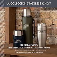 Vista 6 de THERMOS Botella de bebidas con aislamiento de vacío King SK2010 de acero inoxidable, 40 onzas, acero inoxidable