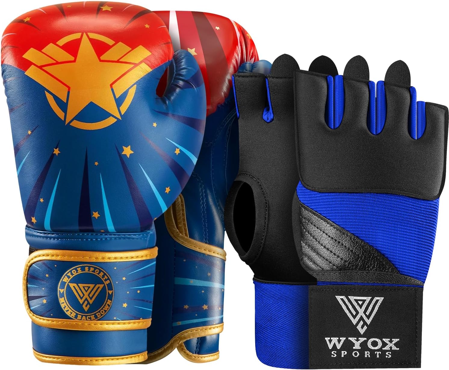WYOX Boxing Gloves Bundle – Inner Gloves for Adults + Kids Boxing Gloves | Durable, Comfortable & Supportive Gear for Training, MMA & Martial Arts