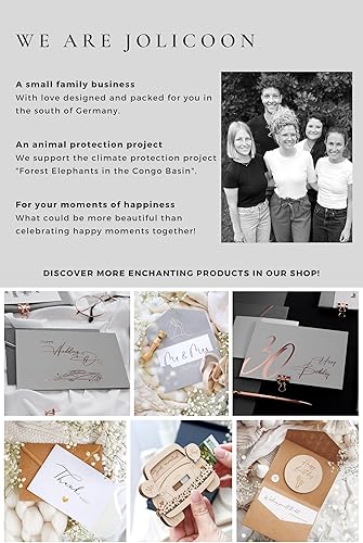 Miniatura 9 de Jolicoon - Tarjeta de felicitación para el día de la boda con sobre premium y sello de cera