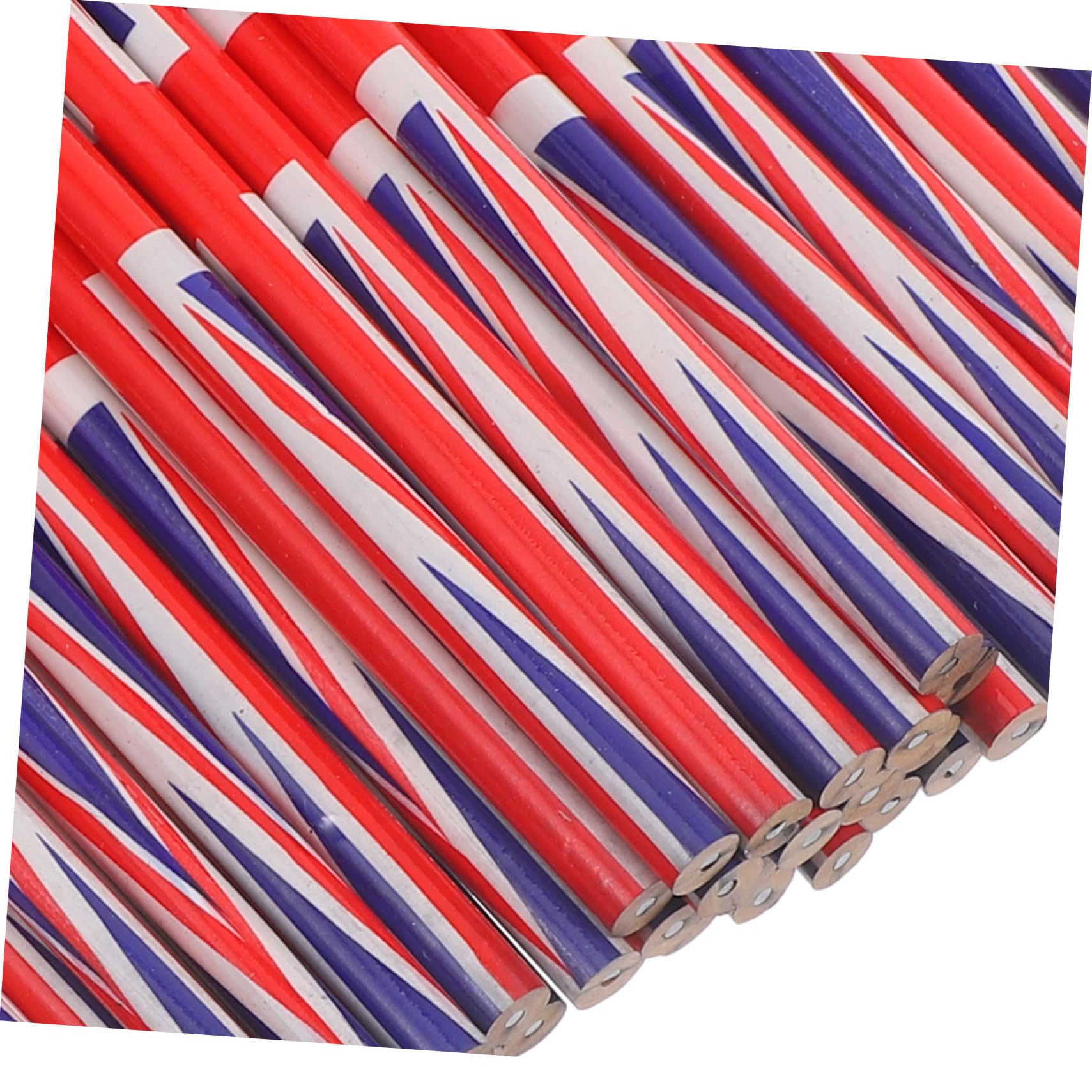 SOIMISS 120 Pezzi Matite in Legno con Motivo Bandiera Inglese Matite Portatili Resistenti per Scuola Ufficio e Feste Patriottiche Completo per Scrittura e Disegno