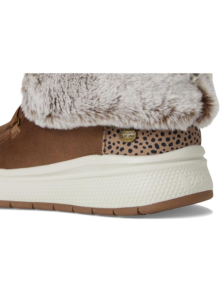 Brown SKECHERS Hands Free Slip-ins Skip Cute Wave - Fur Fancies