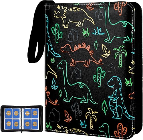 MTGPRO Carpeta de tarjetas para tarjetas de Pokémon de 4 bolsillos, 400 bolsillos, carpeta de tarjetas intercambiables, libro de coleccionista,