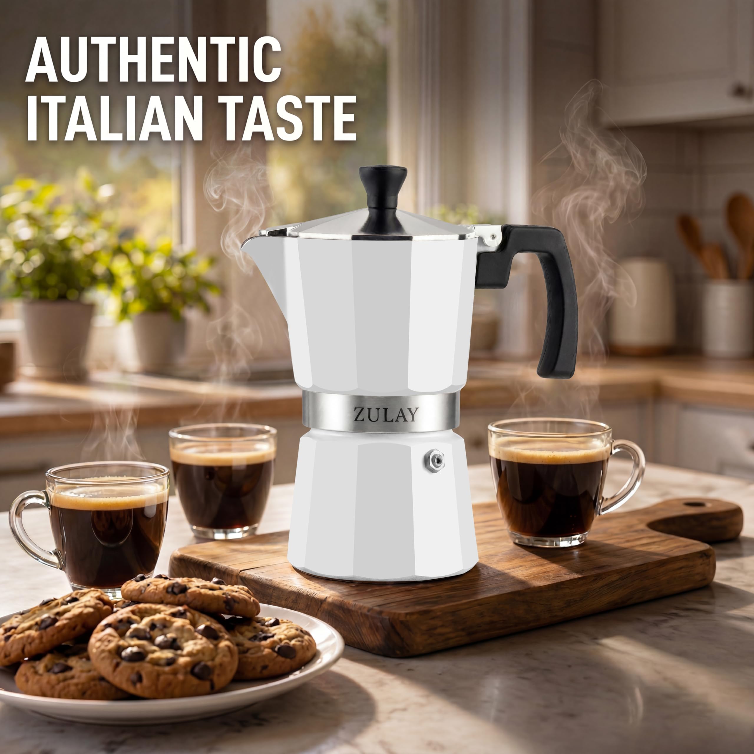 Amazon.com: Zulay Moka Pot Espresso Stovetop Coffee Maker - Leak