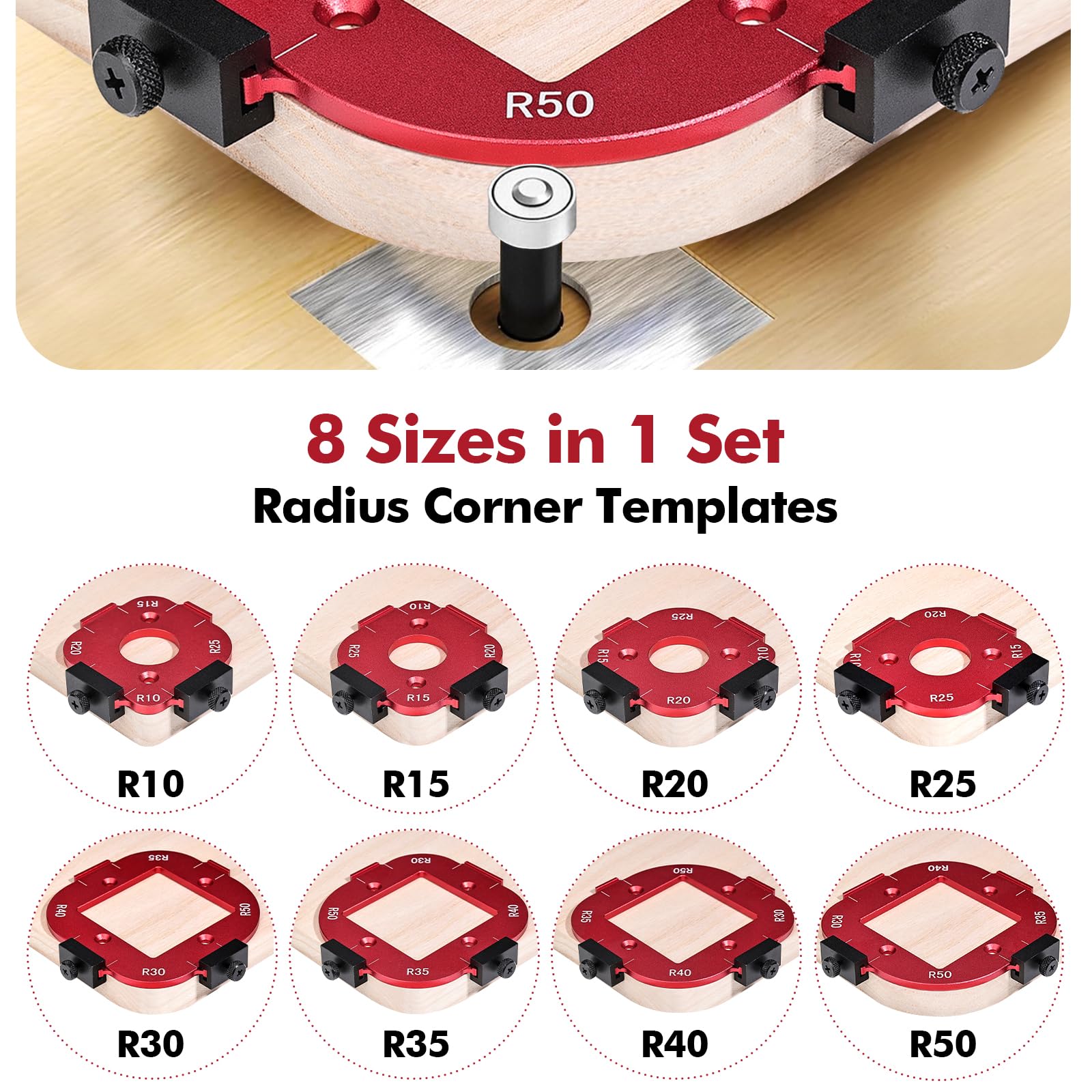 Router Corner Radius Templates - 2 Pack -2 Router Corner Radius Templates - 2 Pack -2
