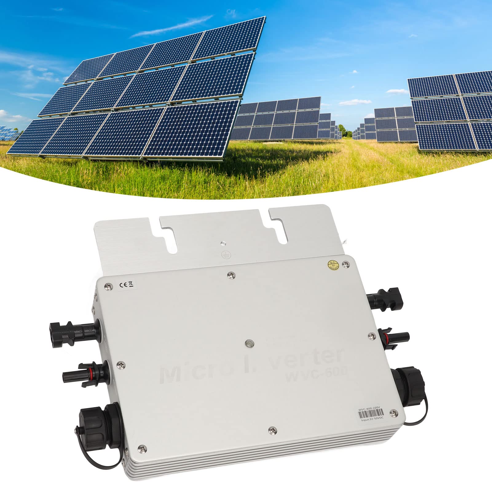 FTVOGUE Inwerter Podłączony Do Mikro Sieci Inwerter Solarny ze Stopu Aluminium 600 W 550 W Moc Znamionowa 99,5 Procent MPPT IP65 Do Paneli Słonecznych Przemysł Domowy Użytku na Zewnątrz