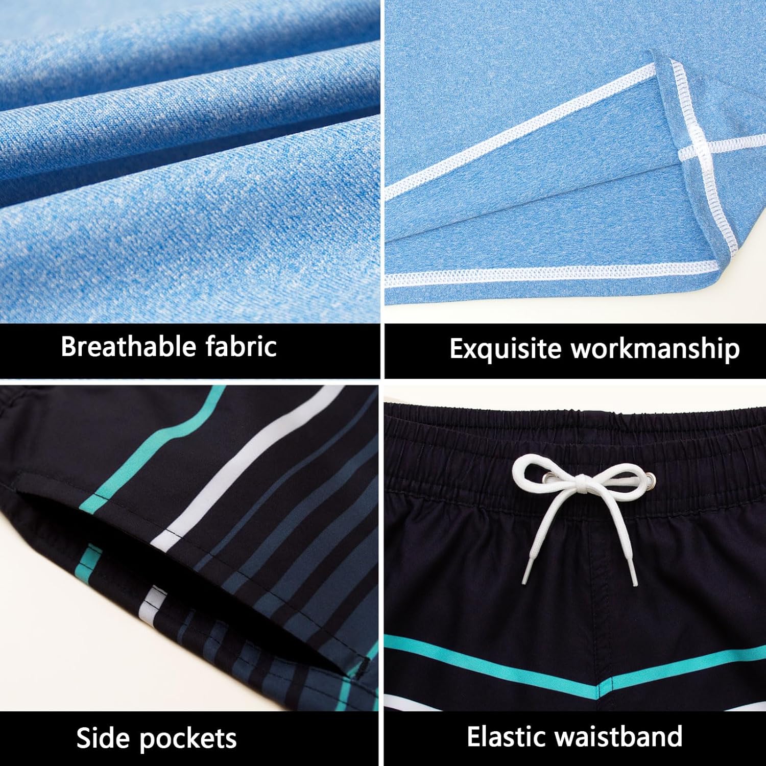 Boys’Rash Guard Set UPF 50+ Short Sleeve Swim Shirt Quick Dry Bathing Suit Trunks Swimwear Size 8,10-12,14-16