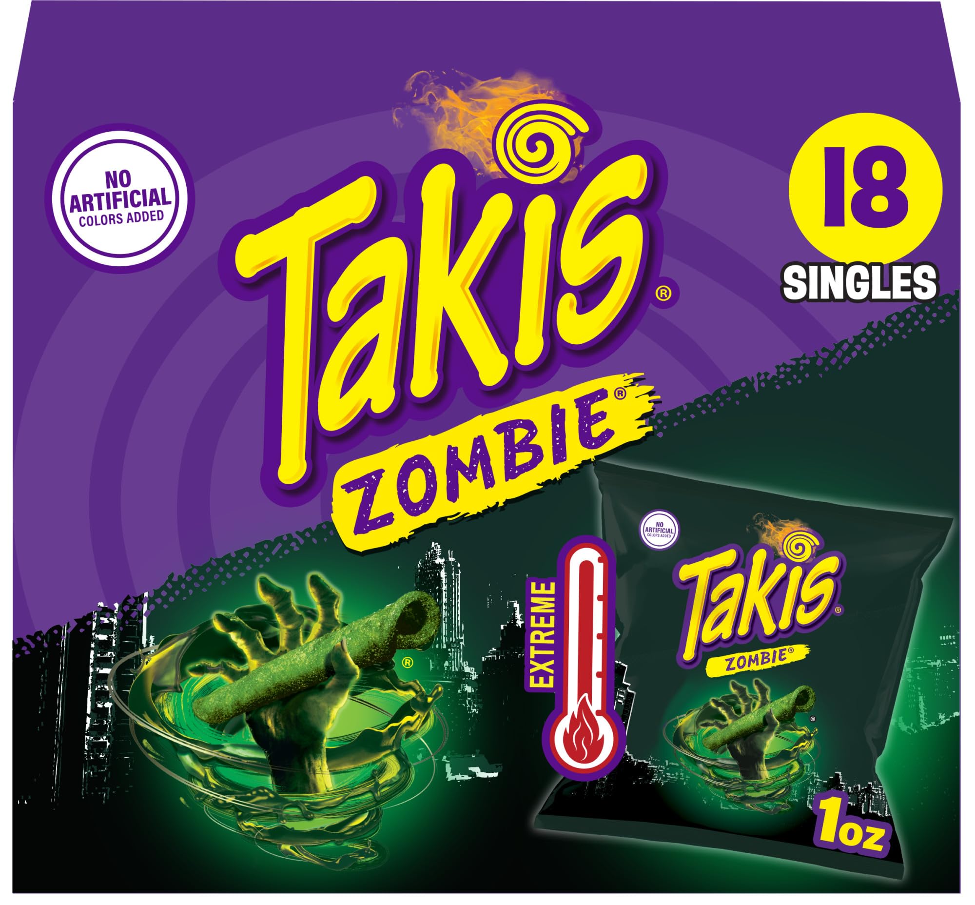 Takis Zombie Rolled Tortilla Chips Multipack, 18 Count