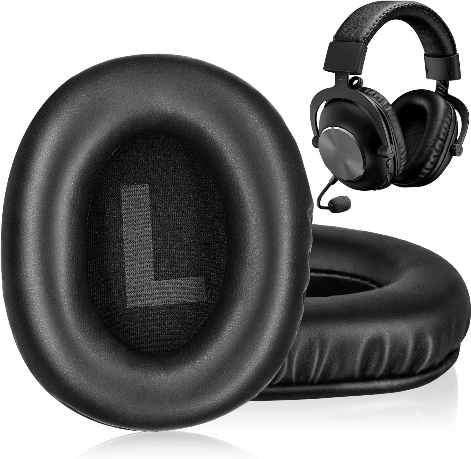 – Replacement Earpads for G Pro/G Pro X Gaming headphones-Headphone Ear Pads for G Pro/G Pro X Gaming headphones (leather)