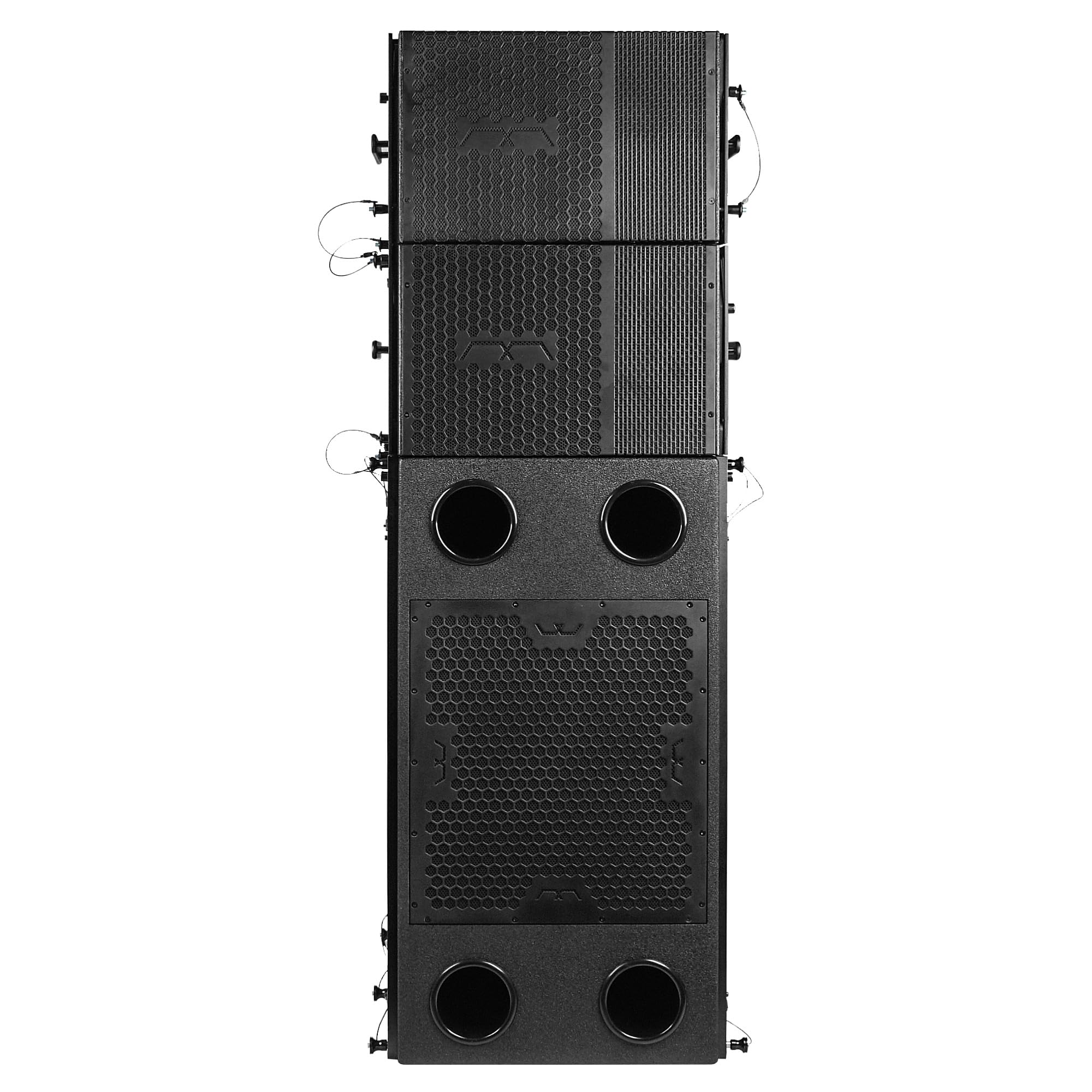 Sound Town Mode Audio Series Passive Line Array Speaker System with One Dual 15-inch Subwoofer, Two 10-inch Line Array Speakers, Italian FaitalPRO Drivers, Black (FILA-215S10.1X2)