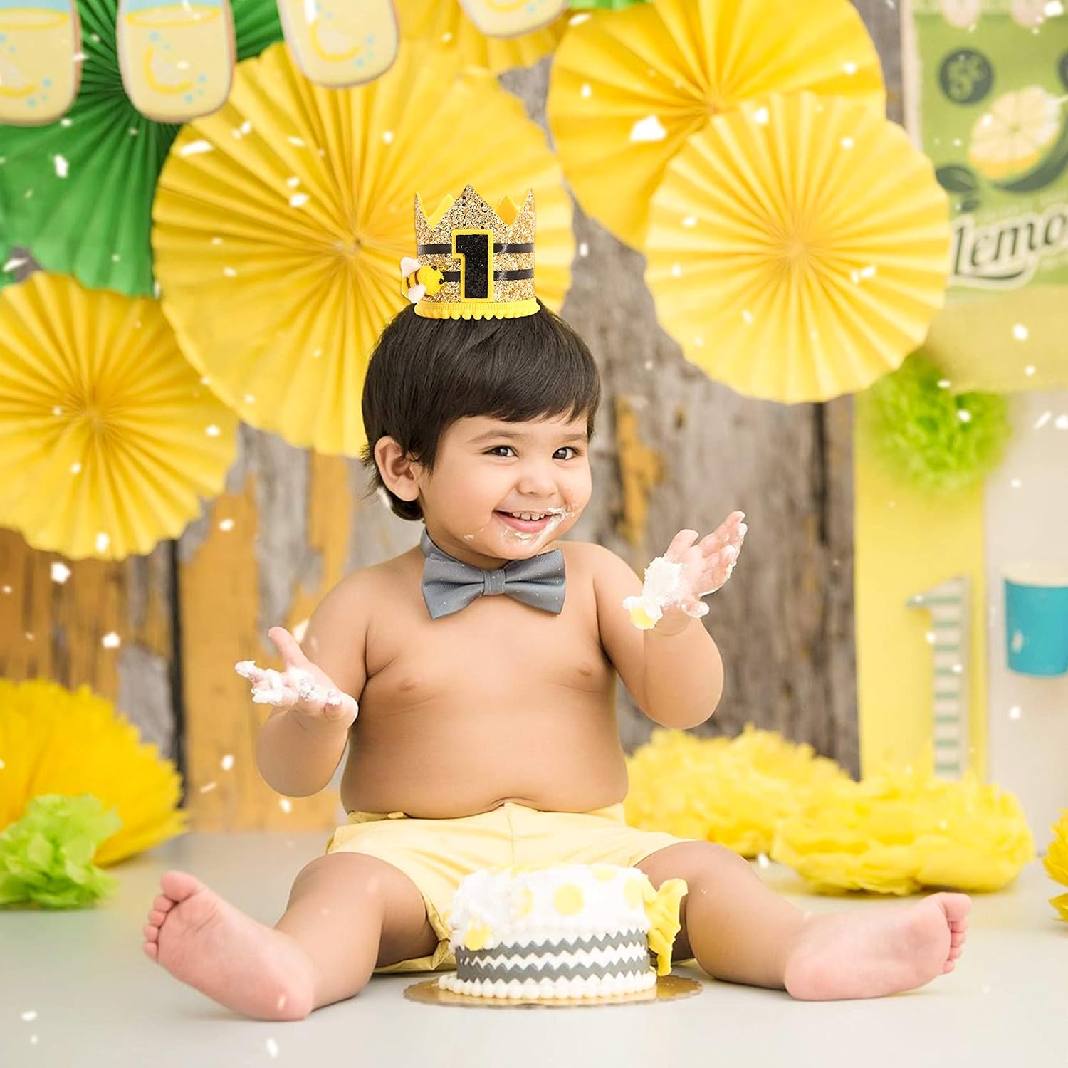 Little Bee 1st Birthday High Chair Banner, Bee Smash Cake, Yellow High Chair Banner, Sweet Birthday Party, Bee Day Theme - Image 5