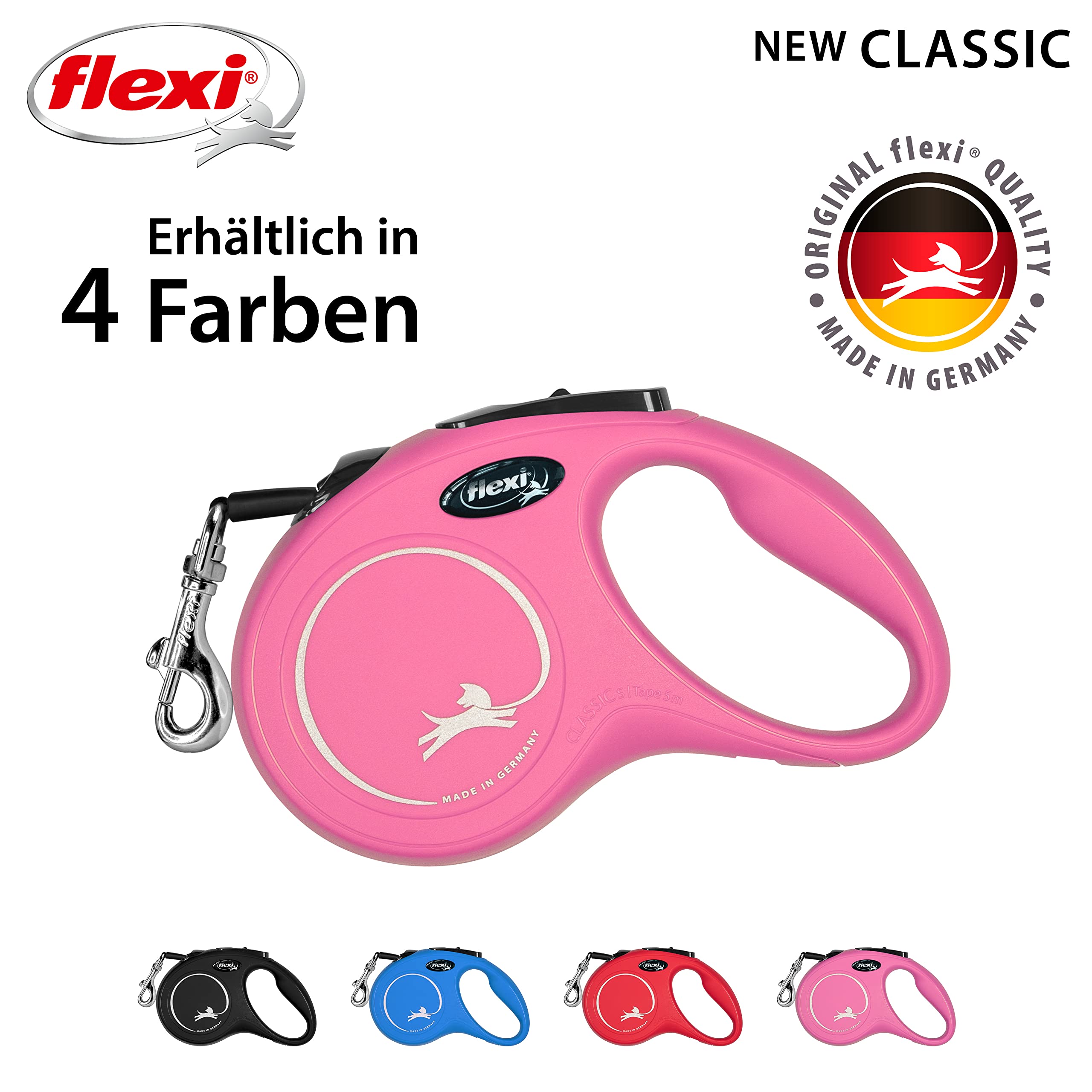 Dogue Ribbon Circle Hundeleine - 15 Mm Breit, Rosa, Sehr Leicht