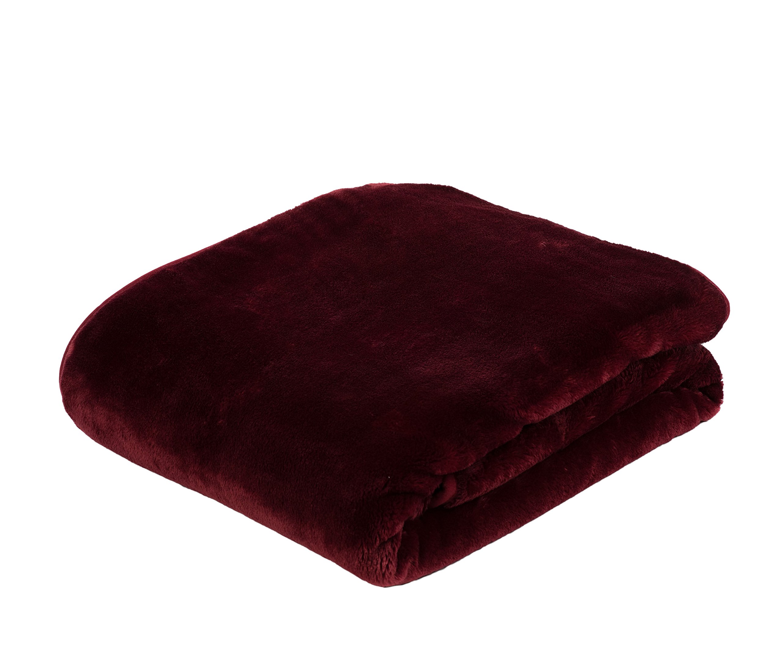 Gözze Bordeaux - Premium Cashmere Feel Cuddly Living Room Blanket/Throw, 500 G/M², 130 X 170 Cm