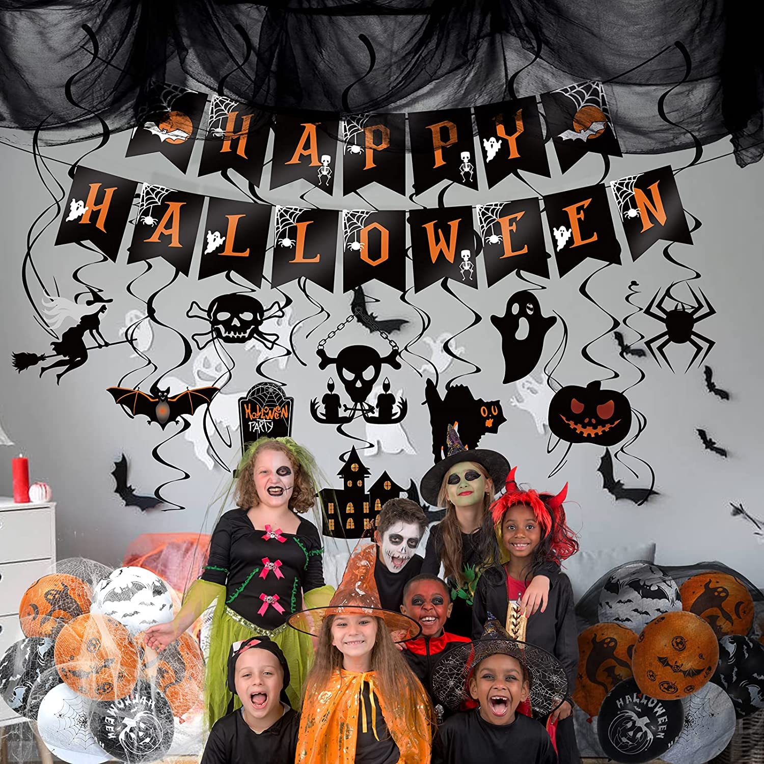 Snapklik.com : LINAYE Halloween Party Decorations Kit Indoor Outdoor